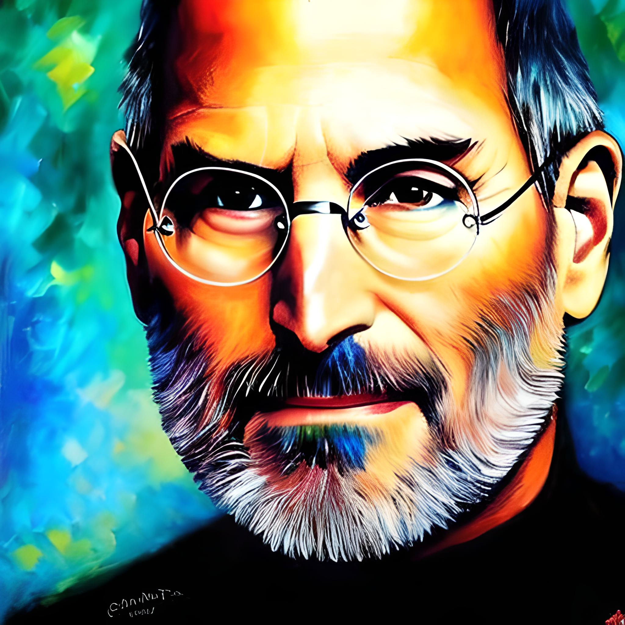 Artistic Picture of Steve Jobs.