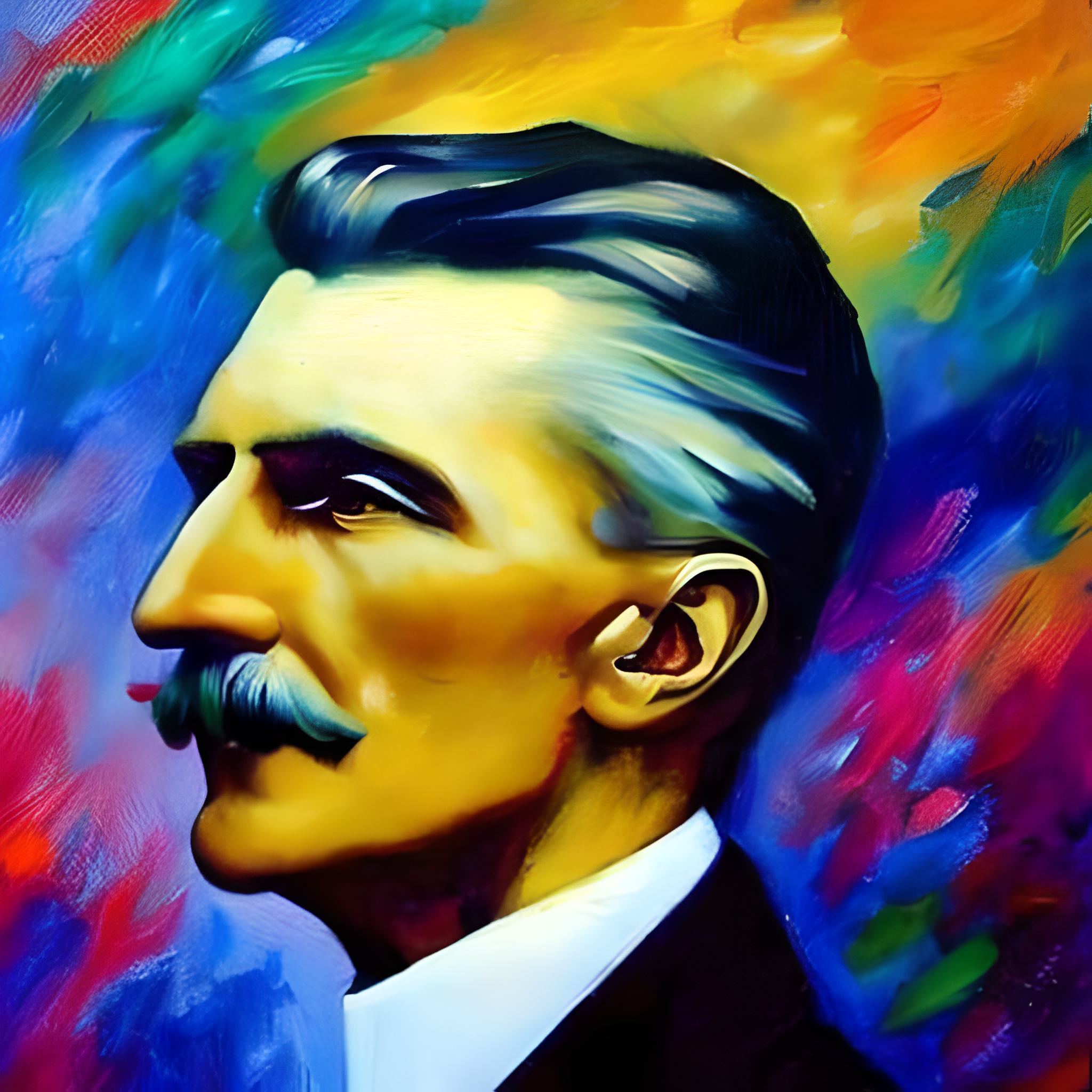 Artistic Picture of Nikola Tesla.